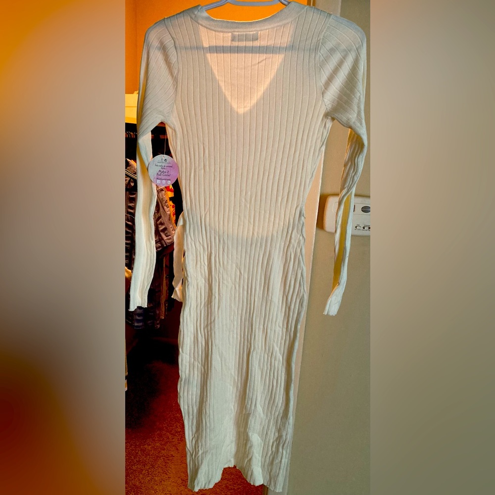 White Ribbed dress